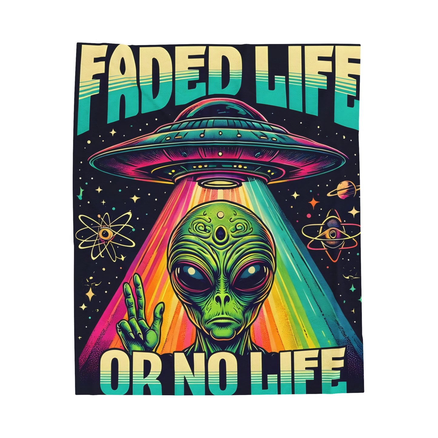 Plush Blanket - FADED LIFE OR NO LIFE Design