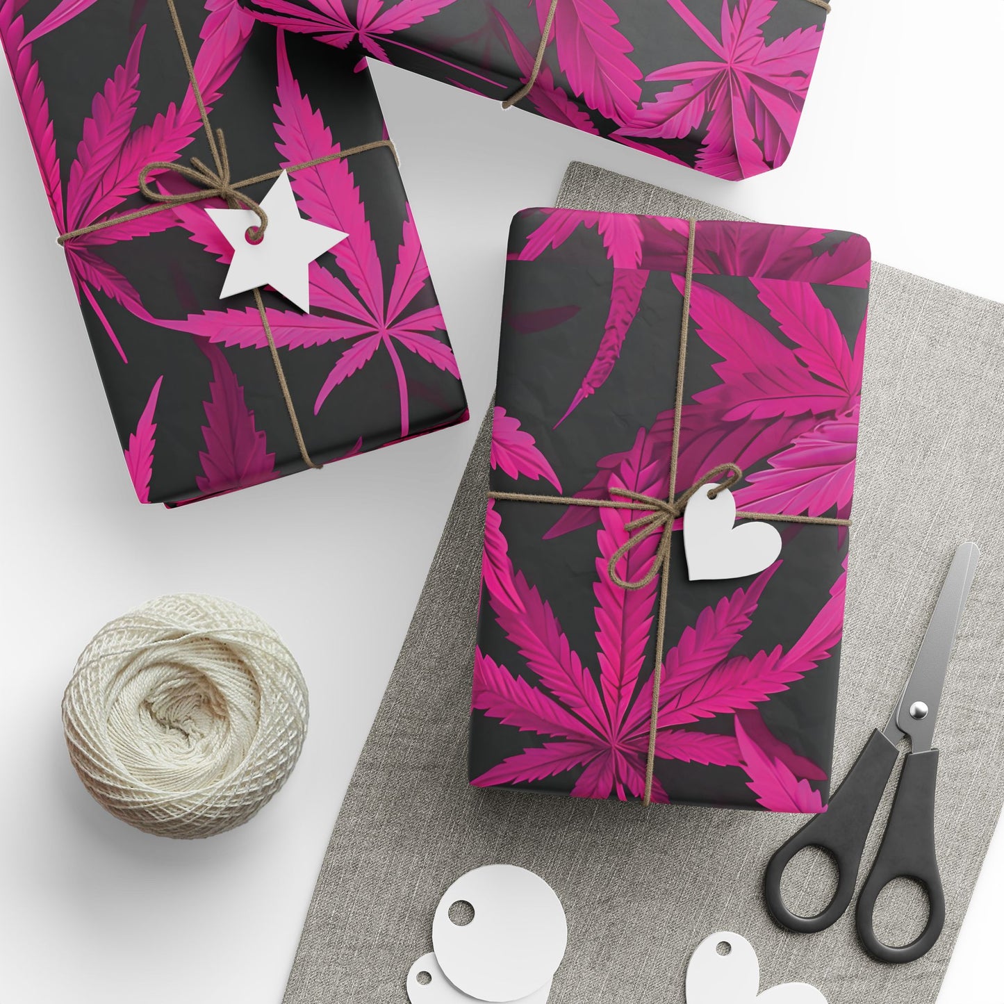Pink Hemp Wrapping Papers