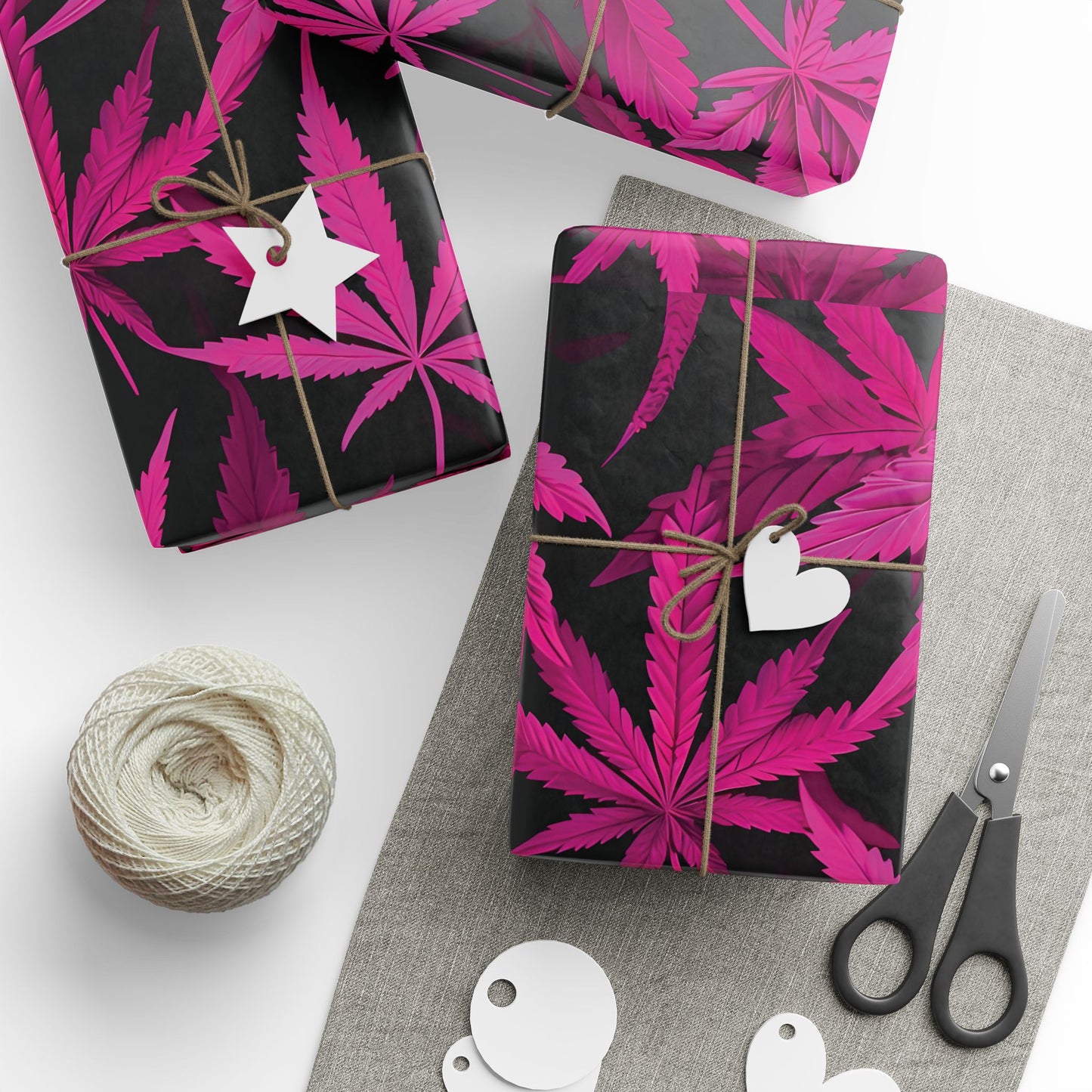 Pink Hemp Wrapping Papers