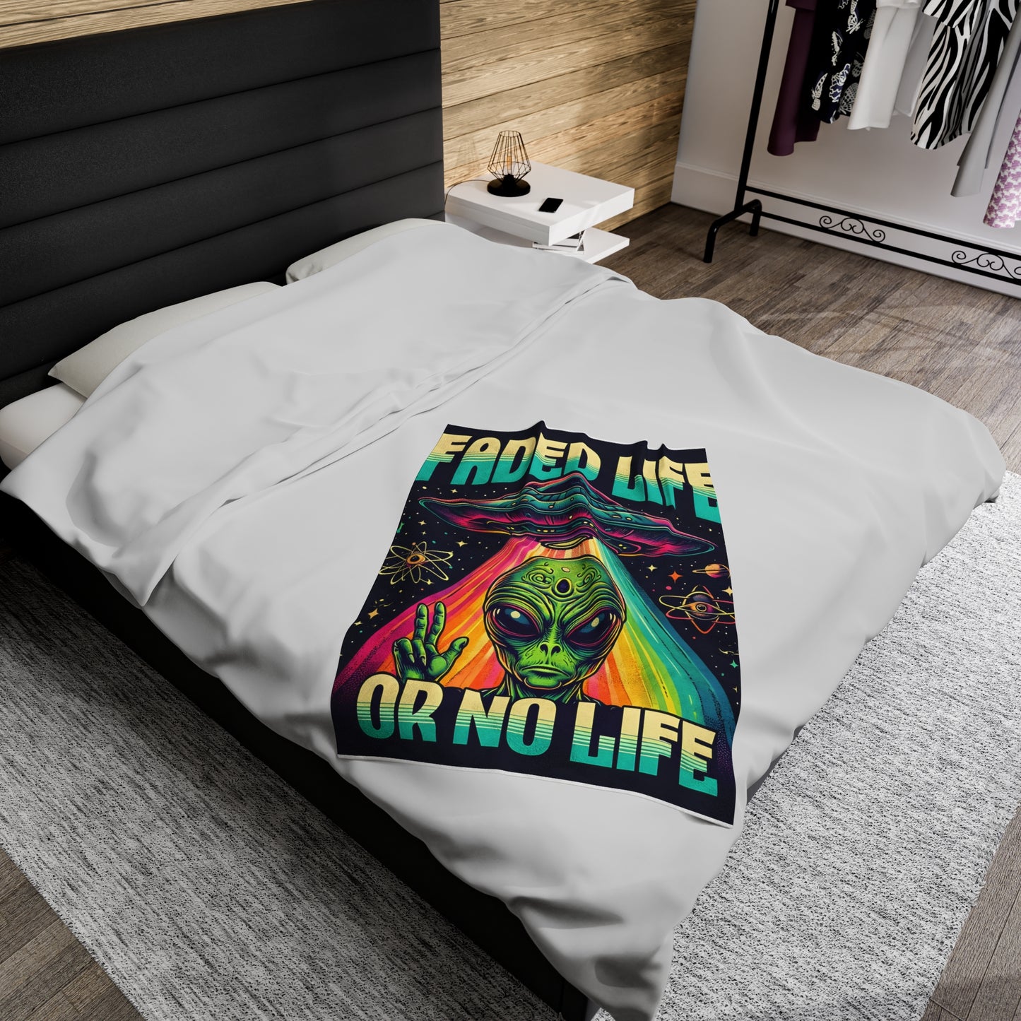 Plush Blanket - FADED LIFE OR NO LIFE Design