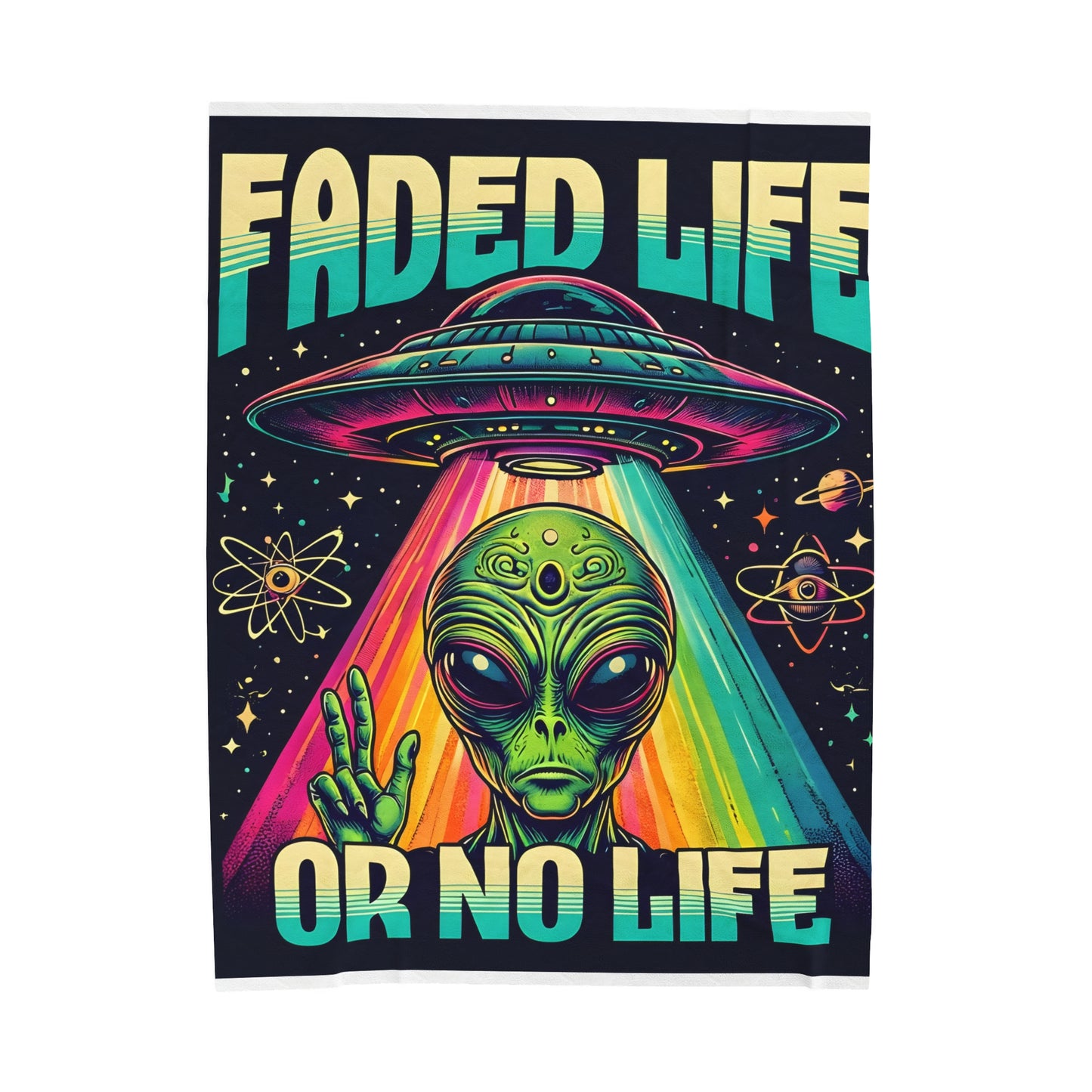 Plush Blanket - FADED LIFE OR NO LIFE Design